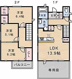 武庫之荘8丁目戸建貸家　F棟