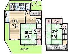 土田貸家 西側