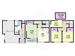 服部豊町2丁目貸家