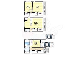 摂津市鳥飼野々３丁目の一戸建て