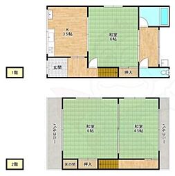 百舌鳥西之町二丁貸家E-1
