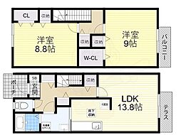 堺市北区百舌鳥陵南町１丁の一戸建て