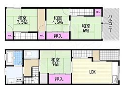 大阪市東淀川区上新庄３丁目の一戸建て