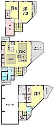 西宮市松園町の一戸建て