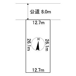 西三輪3丁目752番　土地