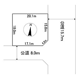 中央三輪3丁目530番　土地