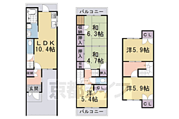 京都市右京区鳴滝川西町の一戸建て