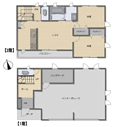 相模原市緑区大島　大型インナーガレージ付き中古（TH）