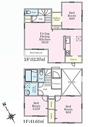 相模原市中央区清新6丁目　全6棟1号棟(HH)