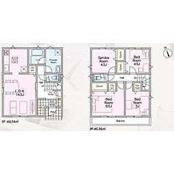 足柄上郡中井町井ノ口新築全2棟−1号棟