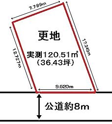 川越市東田町建築条件なし売地〜1区画