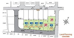 三芳町北永井建築条件なし売地〜全7区画