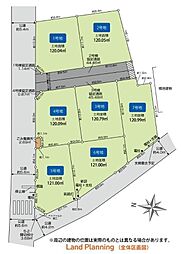川越市砂建築条件なし売地〜全7区画