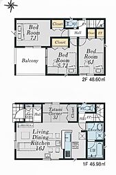 あきる野市牛沼第3　新築戸建　全3棟　1号棟