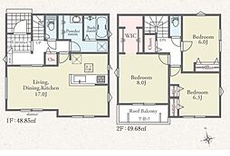 あきる野市伊奈第2期(24−2期)　　新築分譲住宅　2号棟