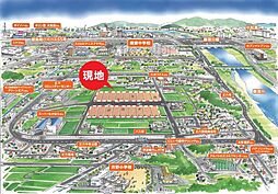 売土地 丈六町新居田　全16区画
