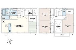 2021年9月築　吹き抜け・WIC付の3LDK畳コーナー