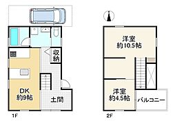 東淀川区北江口1丁目　中古戸建　2ＤＫ