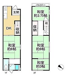 東淀川区豊新4丁目　中古テラスハウス　4ＤＫ