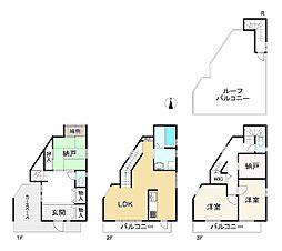 大阪市東淀川区菅原1丁目　中古戸建　2ＳＬＤＫ