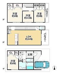 大阪市東淀川区下新庄6丁目　中古戸建　4ＬＤＫ