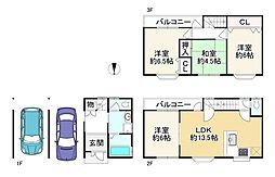 大阪市東淀川区南江口3丁目　中古戸建　4ＬＤＫ