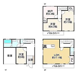 東淀川区菅原2丁目　中古戸建　3ＳＬＤＫ