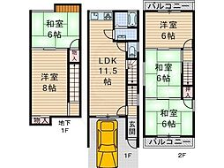 寝屋川市寝屋２丁目の一戸建て