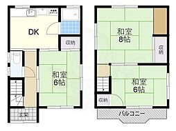 寝屋川市高倉１丁目の一戸建て