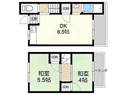 京都市山科区北花山市田町の一戸建て