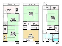 大阪市平野区瓜破東３丁目の一戸建て