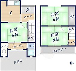 上六万寺町6-30貸家 4