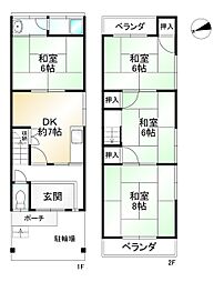 京都市右京区常盤北裏町の一戸建て