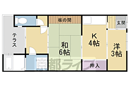 嵯峨石ヶ坪町連棟貸家 東-東3