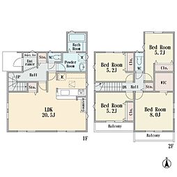 成瀬台1　新築分譲住宅　全2棟