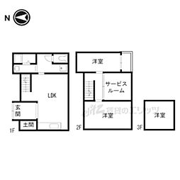 京都市下京区西洞院通六条下る西側町の一戸建て