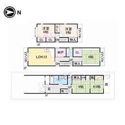 京都市下京区東中筋通六条上る天使突抜4丁目の一戸建て
