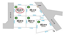 飯能市稲荷町・全5区画　建築条件なし土地　B区画 〜飯能駅徒歩5分〜