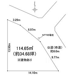 飯能市川寺・全1区画　建築条件なし土地　〜2路線利用可能〜