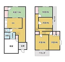 狭山市富士見2丁目　中古一戸建　〜2階4居室の5DK〜