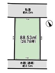 越谷市赤山町1丁目　建築条件付き売地