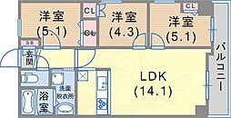 レジディア三宮東 1307