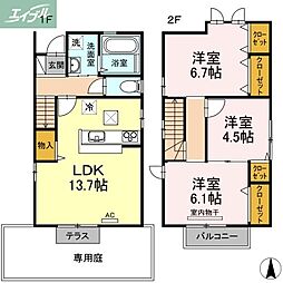 岡山市北区伊福町2丁目の一戸建て