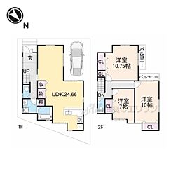 乙訓郡大山崎町字下植野小字宮本の一戸建て