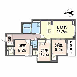 シャーメゾンステージ古川西　B棟 105号室