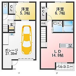 Ｇａｒａｇｅ　Ｈｏｕｓｅ　ＴｗｉｎｋｌｅＢ棟 2