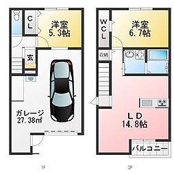 Ｇａｒａｇｅ　Ｈｏｕｓｅ　ＴｗｉｎｋｌｅＢ棟 Ｂ3