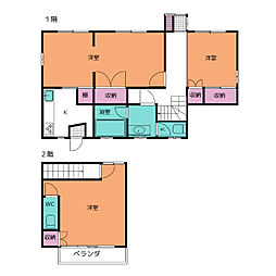 津保川台1丁目貸家 1