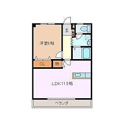 コーキア富洲原 2B