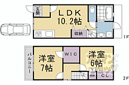 京都市右京区太秦安井二条裏町の一戸建て